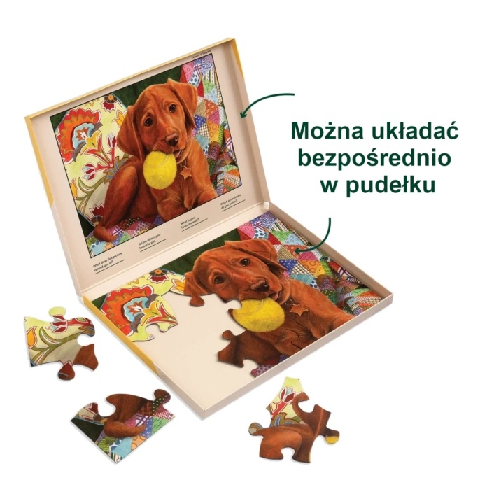 że puzzle dla osób z chorobą Alzheimera zabawa ze szczeniakiem